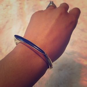 Michael Kors gold bracelet with cobalt blue enamel